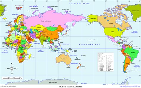 dünya dilsiz haritası renkli